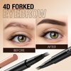 LANGMANNI Eyebrow Pen - Wild Micro-4Tip Prong Lasting Water Eyebrow Pencil, For Effortless & Natural Looking Brows That Last All Day (#1 Black 2pcs)