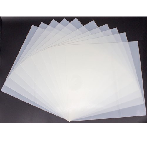 10PCS 10mil Blank Mylar Stencil Sheets,12X12 inch Milky Translucent PET Blank Stencils Sheets,Template Material for Laser Cutting Machines , Food-Safe Craft Plastic