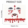 Halloween Red Face Jewels for Women Vampire Costume Face Jewels Stick on Scary Blood Rhinestone Gems Accessories Halloween Costumes for Women Girls 3Packs (vampire white rhinstone)