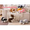 Rniuc Plush Dog Big Doll Cute Cartoon Soft Dog Big Pillow Long Throw Sleeping Pillow Doll Toy Pillow Plush Puppy Yellow 17.7in/45cm