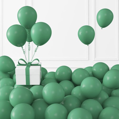 KALOR Retro Bean Green Balloons,100 Pcs 5 Inch Mini Matte Latex Balloons for Balloon Garland Arch, Birthday Decoration, Wedding Party, Baby Shower Decorations