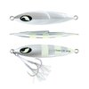 OCEAN CAT 1 PC Slow Fall Pitch Fishing Lures Sinking Lead Metal Flat Jigs Jigging Baits with Hook for Saltwater Fishing (150g, Silver)