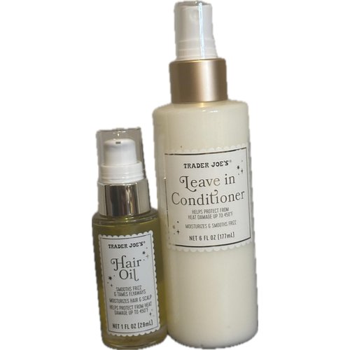 Trader joes Leave in Conditioner (One 6 fl oz) and Hair Oil (1 fl oz)