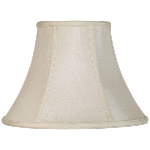 Creme Small Bell Lamp Shade 6" Top x 12" Bottom x 9" Slant x 8.5" High (Spider) Replacement with Harp and Finial - Imperial Shade