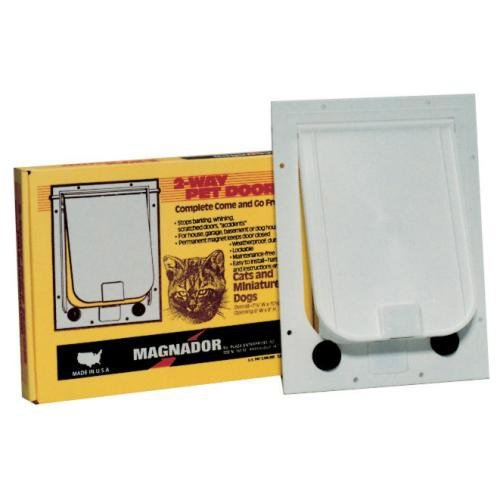 Magnador Mag I Two-Way Pet Door- White 11x13