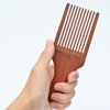 MANETURAL Beard Pick for Men 7" Handmade Afro Hair Comb - Wooden Grooming Tool for Men, Women with Wavy, Kinky, Curly Hair - Anti-Static Styling Precision"