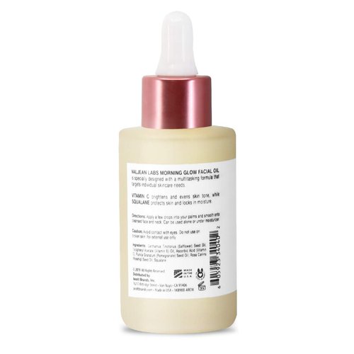 VALJEAN LABS Morning Glow Facial Oil, Vitamin C & Squalane, All Skin Types, Hydrating & Brightening, 1.83 Fl Oz