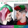 4 in 1 Temporary Hair Wax Color Grey Pink Red Green Instant Hairstyle Cream Hair Pomades Instant Hair Dye Wax for Women & Men Christmas Cosplay Date