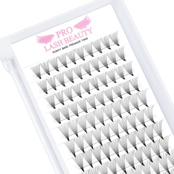 Premade Fans Eyelash Extensions 10D-D-0.07-9 Premade Volume Lash Extensions Pointed Base Fans 0.07 Premade Volume Fans C D Curl(10D-D-0.07,9mm)