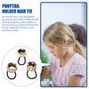 Lurrose Gold Ponytail Cuff Accessory - Punk Gothic Elastic Hair Tie Band with Hair Rope (6 Pcs)