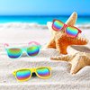 Mocoosy 24 Pack Kids Sunglasses Bulk, Neon Retro Sunglasses with UV400 Protection, Summer Pool Party Favors Beach Luau Graduation Party Supplies Birthday Goody Bag Stuffers for Boys Girls Age 4-8 8-12
