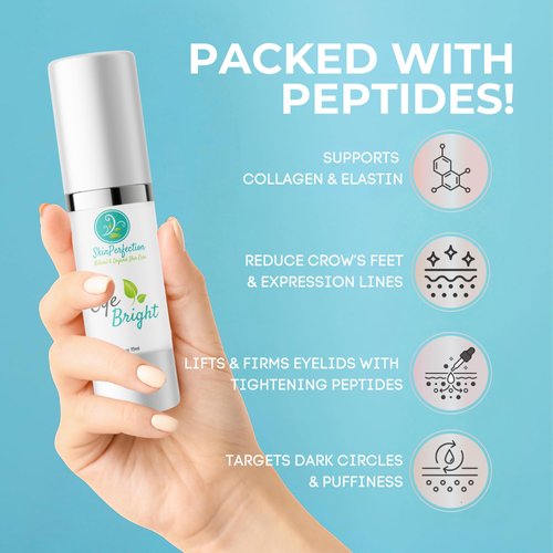 Skin Perfection Eye Bright Anti-Aging Eye Cream 25% Argireline 15% Matrixyl 8% Pepha Tight Hyaluronic Acid Crow's Feet Lift Lids Under-eye Dark Circles Puffiness Antioxidants 0.5 oz