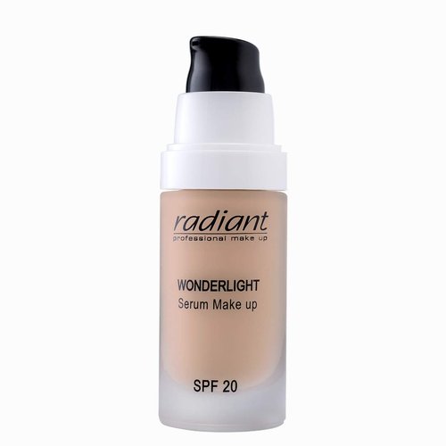 Radiant Professional Wonderlight Serum Liquid Foundation for Makeup Kit - Alternative to Bronzer Powder - Color Corrector & Under Eye Concealer - Matte Eyeshadow Base - 1.01 oz - Cream Beige (02)