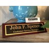Desk Name Plate Personalized Engraved with Business Card Holder | Name Plate for Desk | Office Desk Decor - Office Accessories for Men and Office Desk Decor for Women by Griffco Supply