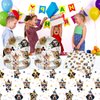 41pcs dog Party Supplies ,include 20 Plates, 20 Napkin and 1pcs Tablecloth,Used for Pet Dog Birthday Party Decoration (White dog HHH)