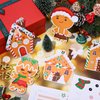 JarThenaAMCS 36 Packs Christmas Paper Craft Kit for Kids Gingerbread Man House Arts and Crafts DIY Cards with Stickers Xmas Make Your Own Ornament Set for Classroom Activities Party Decor Supplies