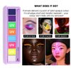 Go Ho 8 Colors Water Activated Eyeliner Palette,High Pigment Bright Vibrant Fluorescent Rainbow Colorful Eye/Face/Body Paint,Matte and UV Paint Graphic Eyeliner with Brushes-01