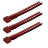 Treehobby 3 Pairs Deans T Plug Female and Male Connector RC Battery Balance Charge Cable Adapter Connectors Compatible with RC Airplane Quadcopter car Boat Lipo Battery ESC Charger（12AWG 10cm）