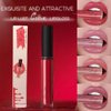 12 Color Cream Lip Gloss, Sexy Women Lipstick, Velvet Cream Lip Gloss, Moisturising Mirror Liquid Lipstick, Non-Fading, Non-Stick to Cup, Highly Pigmented Color, 2024 New Waterproof Lip Gloss(02#)