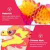 ARTIBETTER 4 Sets of Chinese Paper Dragon Pick New Year Dragon Garland Banner DIY Paper Dragon Pull String Puppet Vintage Toy for Kids DIY 3D Paper Chinese Dragon 2022 Spring Festival Party Supplies