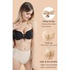 Sticky Bra 2 Pairs Strapless Backless Bra Adhesive Invisible Lift up Bra Push up Bra for Backless Dress (Beige and Black) B