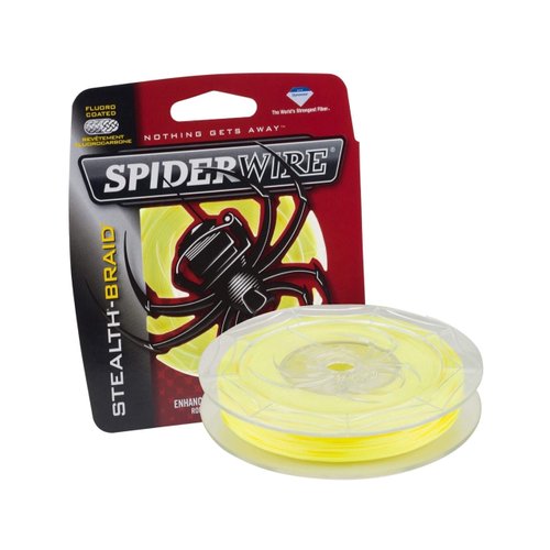 SpiderWire Stealth® Superline, Hi-Vis Yellow, 6lb | 2.7kg, 300yd | 274m Braided Fishing Line, Suitable for Freshwater and Saltwater Environments