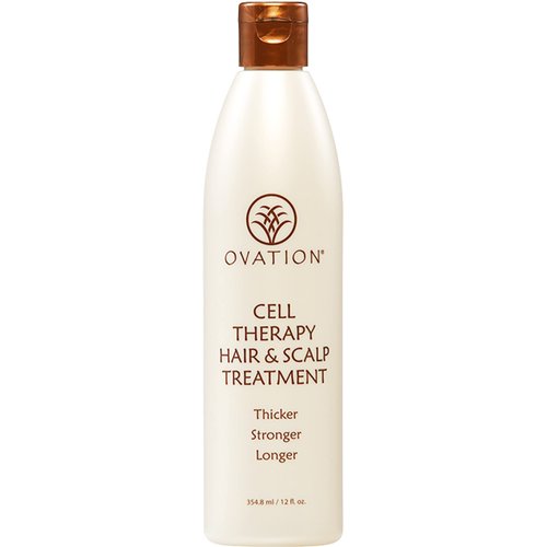 Ovation Hair Cell Therapy Hair Growth & Scalp Treatment for Men & Women - For All Hair Types, Helps Reduce Breakage & Split Ends - No Minoxidil, Sulfates, or Parabens - With Biotin, Vitamin B5, Aloe