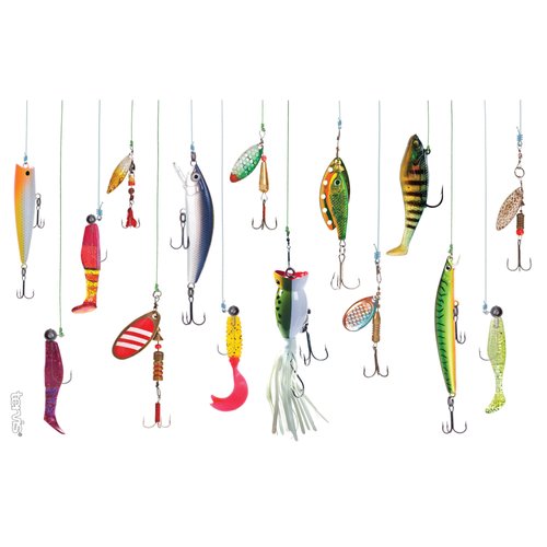 Tervis Fishing Lures Made in USA Double Walled Insulated Tumbler Travel Cup Keeps Drinks Cold & Hot, 16oz, Classic