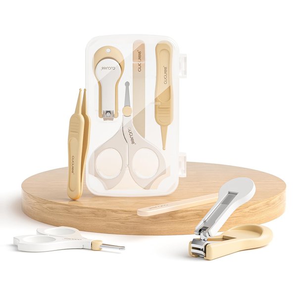 Numvim Baby Nail Clippers kit, 4-in-1 Infant Manicure Care Kit Includes Nail Clipper, Scissors, Nail File, Tweezers,Baby Manicure Kit and Pedicure kit for Newborn, Infant, Toddler