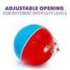 amicus - Crazy Ball Treat Dispenser - Dog Treat Ball - Interactive Treat Dispensing Dog Toy - Dog Enrichment Toys - Dog Toys to Keep Them Busy - Slow Feeder - 100g/3.5 oz - Red/Blue