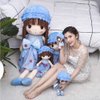 Tvoip Tulle Skirt Princess Plush Toy Phial Dolls Children Girls Doll Cute Little Girl Dolls, 18 Inch (Blue)