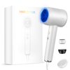 Professional Ionic Hair Dryer | Powerful Low Noise Hair Dryer | Constant Temperature for Fast Hair Drying | with Hair Diffuser, Cluster Nozzle and Comb for Curly (White)