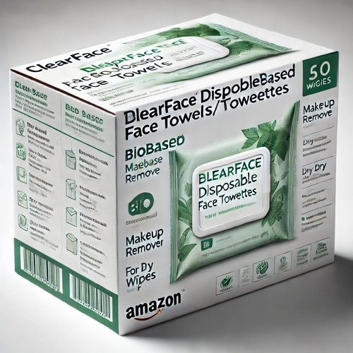 +skin ClearFace Sensitive Skin Face Towels – Biobased Makeup Remover and Dry Wipes, Compact Travel Pack