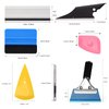 EHDIS Vinyl Wrap Tool Window Tint Kit 7 Pieces Vehicle Tinting Tools Car Glass Protective Film Wrapping Installation Set Included Squeegees , Felt Squeegee , Cutting Knife with Blades