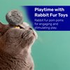 Kats'N Us Real Rabbit Fur Pom Pom Ball Cat Toy - 10 Pak
