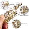 CROWN GUIDE Gold Rhinestone Hair Clips for Women Bridal Hair Pins Piece Wedding Hair Accessories for Brides Leaf Flower Pearl Barrettes for Girls