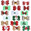 Riceshoot 18 Pcs Christmas Bow Clips Glitter Sequined Gold Silver Hair Pins Santa Snowflake Holiday Hair Accessories Xmas Tree Reindeer Bow Hair Barrettes for Women Birthday Gifts