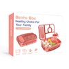 Amathley Bento box lunch box,lunch containers for Adults/Kids/Toddler,5 Compartments bento Lunch box with Sauce Vontainers,Microwave & Dishwasher & Freezer Safe,BPA Free(Pink)
