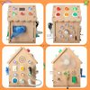 Sound and Light Busy House Wooden Montessori Busy Board, Light Switch Toys Toddler Sensory Toys Montessori Toys for 3+ Year Old Gifts for Boys and Girls