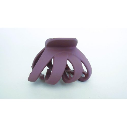 Generic Medium sized colored soft textured octopus hair claw clip (Primary color: Wine)
