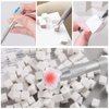 ZHUOMINGJIA 200 Pcs Nail Sponges for Ombre with 4 Claws Nail Sponge Metal Grabber,Nail Sponges,Ombre Nail Brush,For color gradient and flowering Manicure Nail Art (White,200Pcs)