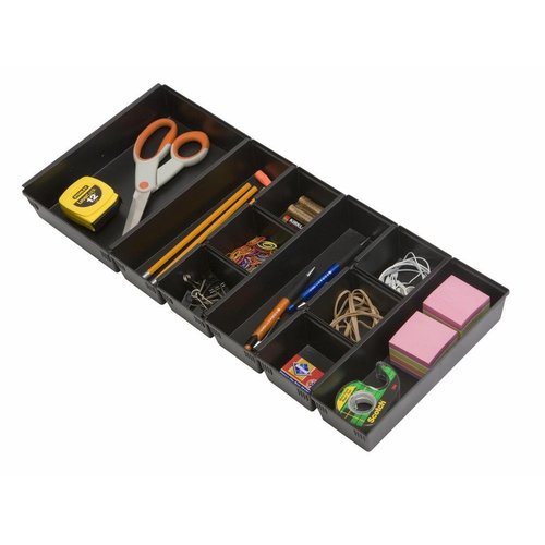 Dial Industries B689K Drawer Organizer Tray Set, Black