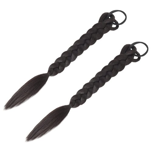 Beavorty 2pcs Wig Braid Drawstring Braided Ponytail Hair Extension Ponytail Extension Wig Hair Ex...