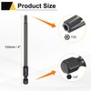HARFINGTON 5pcs T25 Security Torx Head Screwdriver Bit 1/4" Hex Shank 4" (100mm) Long Magnetic Tamper Proof 6 Point Star Screw Driver Drill Bit S3 Steel Mirror Polished Power Tool with Hole