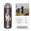 SERENGETI 24 Oz Water Bottle Stainless Steel with Spill Proof Lid - Double walled Vacuum Insulated water flask - Realistic 3D Print of your favorite dog (Rottweiler)