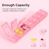 AUVON Weekly Pill Organizer with Upgraded Open Design, Portable Pill Box 7 Day BPA-Free, Cute Pill Case for Vitamins, Supplements and Medications