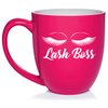 Daylor Lash Boss Makeup Lash Extension Artist Ceramic Coffee Mug Tea Cup Gift (16oz Hot Pink)