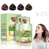 HUANG YI Natural Plant Hair Dye, New Botanical Bubble Hair Dye 20ml 10Packs/Box, Pure Plant Extract for Grey Hair Color Bubble Dye, New Botanical Bubble Hair Shampoo (Chestnut Brown)