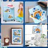 HOWAF 24 Set Hanukkah Crafts Stickers Make Your Own Chanukah Craft Kit DIY Hanukkah Gingerbread House Scene with Stickers for Chanukah Activities Party Decoration Arts Crafts