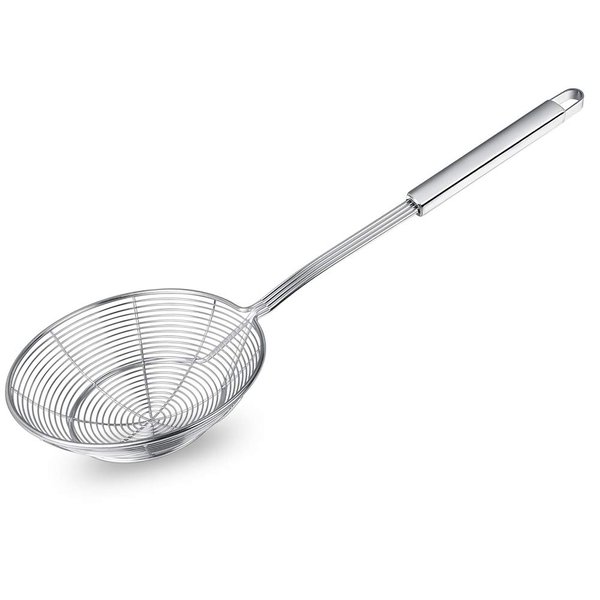 Spider Strainer Skimmer, Swify Stainless Steel Asian Strainer Ladle Frying Spoon with Handle for Kitchen Deep Fryer, Pasta, Spaghetti, Noodle, 5.5 Inch